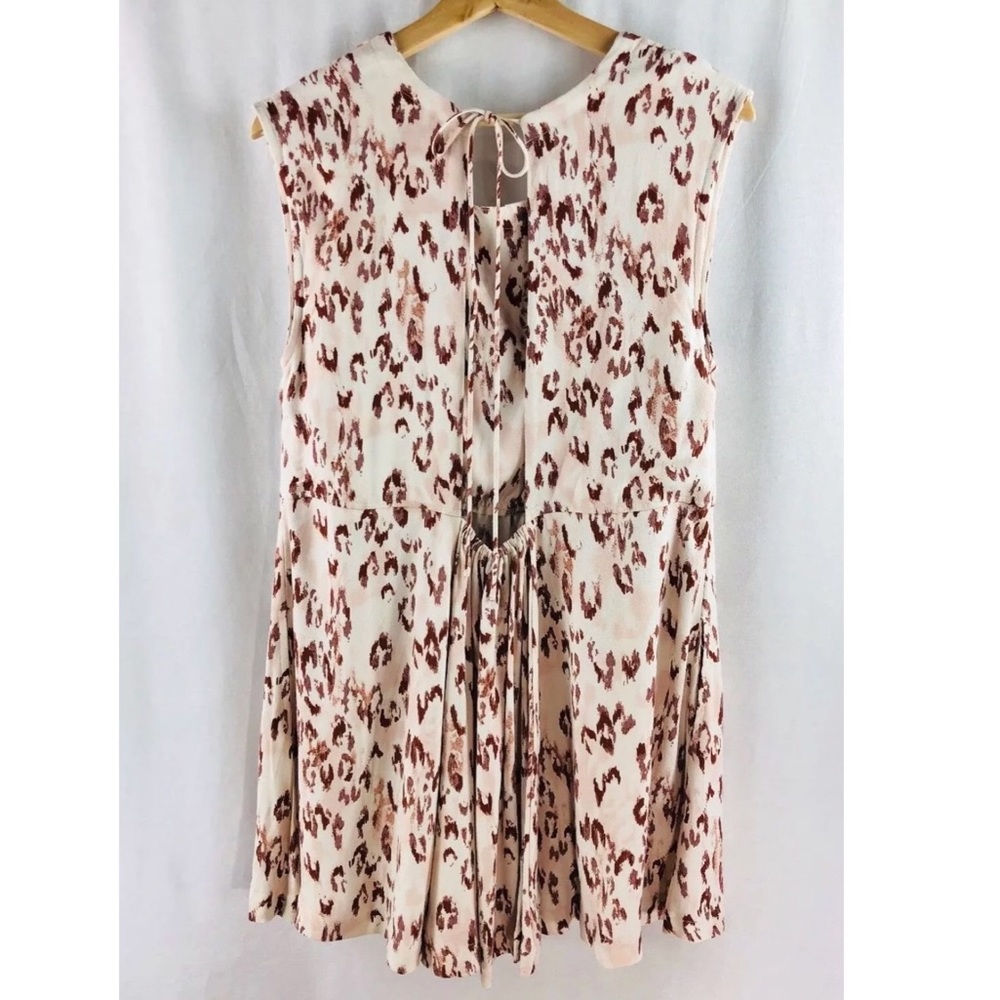 Free People Dress Light Pink Animal Print Mini - Picture 3 of 8